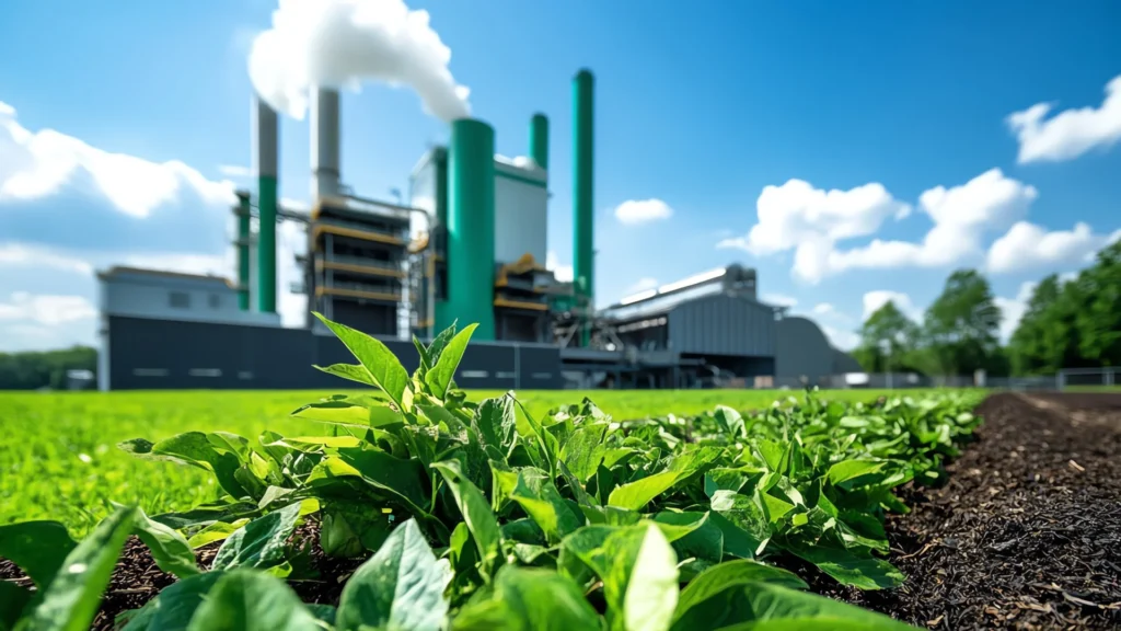 Soybean processing and storage infrastructure representing oilseed supply chains in Argentina.