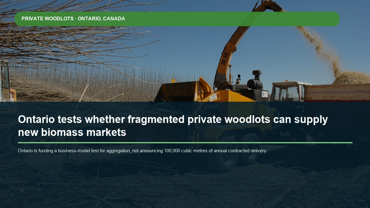 BEC supply-basin diagram of private woodlot aggregation in Ontario