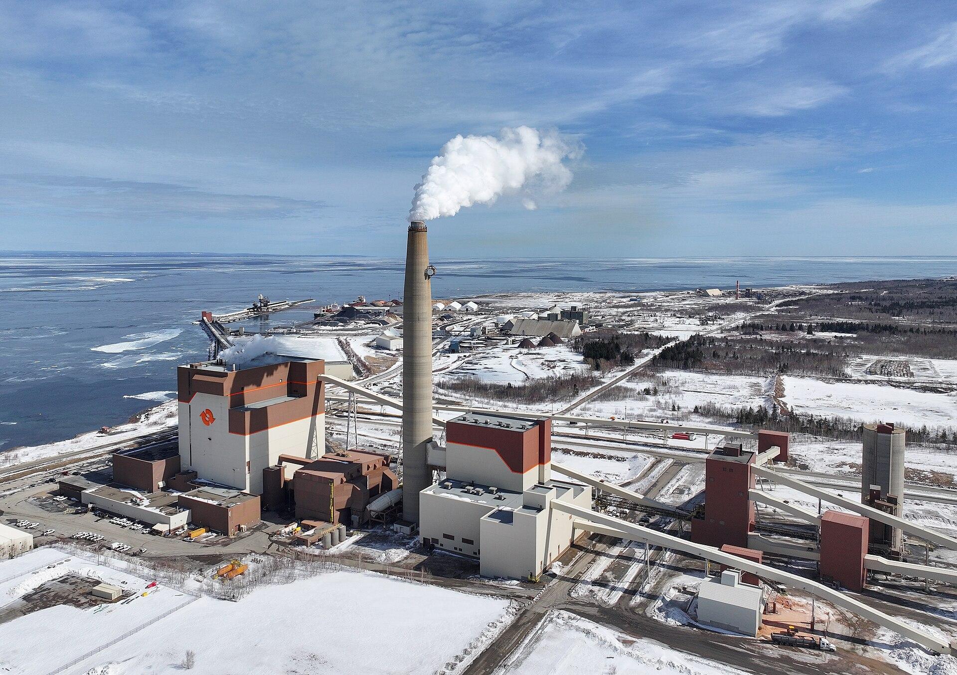 Belledune generating station in New Brunswick, photographed in 2025 before the planned fuel conversion. Photograph: Quintin Soloviev.