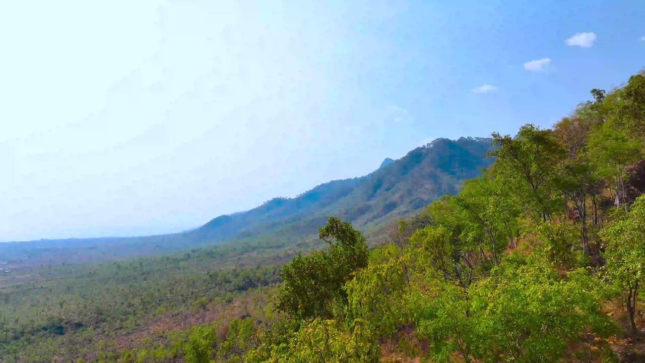 Aerial view of land and terrain in Malawi used for regional screening